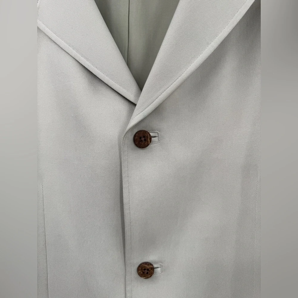 Tommy Bahama Island Soft Beige Three Button Blazer Jacket Size XL Silk Shell
